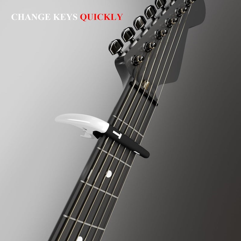 DIDA Capo for Acoustic Guitar, Guitar Capo for Electric Guitar, Ukulele and String Instruments, Guitar Capo, Guitar Kapo, Guitar Clamp (White) - Image 4